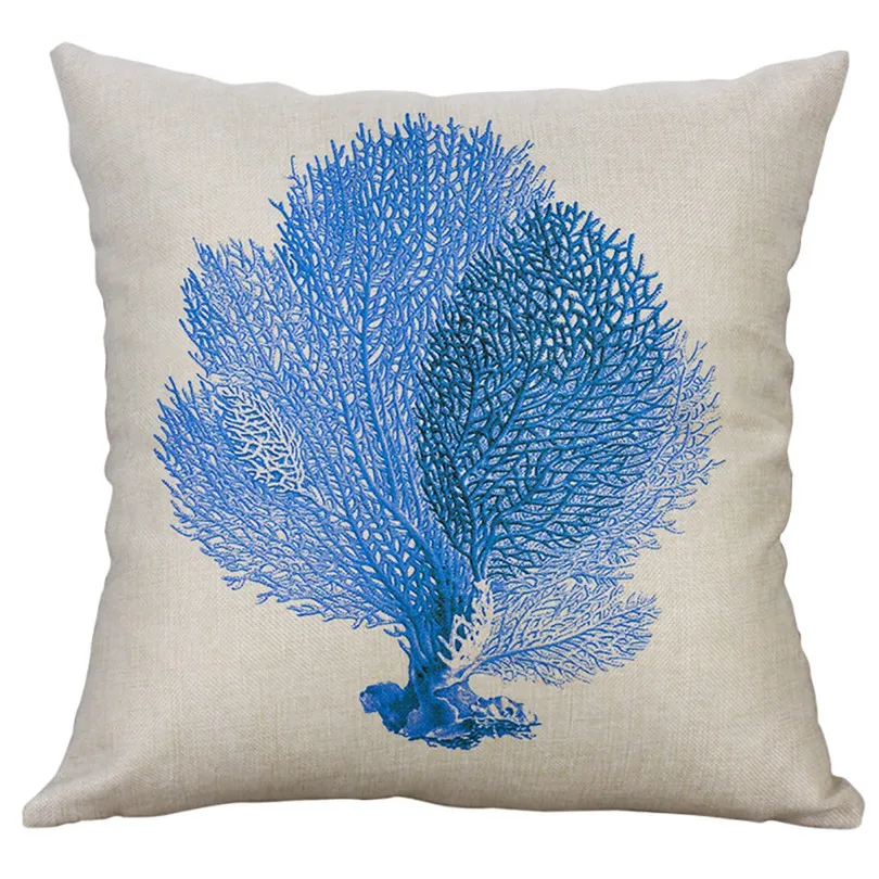 Marine Life Coral Sea Turtle Seahorse Whale Octopus Cushion Cover Pillow Cover Home Pillow Cases Drop Shipping #3M07 (8)