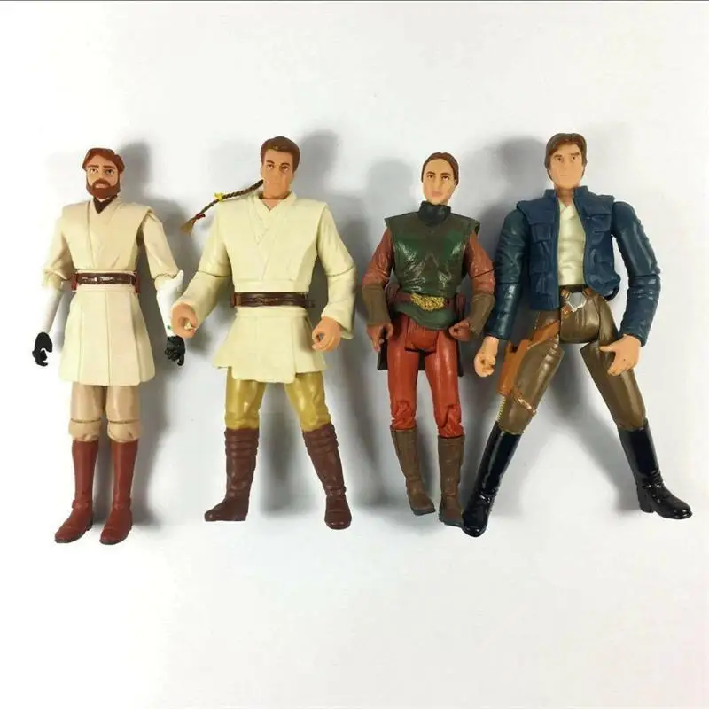 Lot 5pcs Star Wars Yoda Leia Vader Chewbacca Stormtrooper 3.75" Loose Action Figure Movies Toys Gifts Random