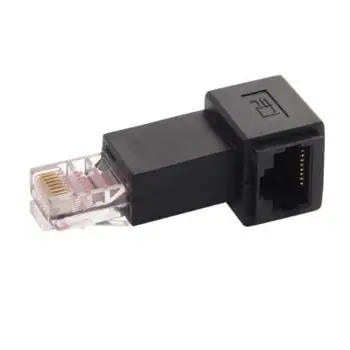 

Left Angled 90 Degree 8P8C FTP STP UTP Cat 5e Male to Female Lan Ethernet Network Extension Adapte
