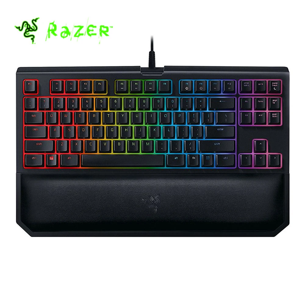 

OriginalRazer BlackWidow Tournament Edition Chroma V2 Mechanical Gaming Keyboard RGB Tactile Clicky Razer Green Switches - Black