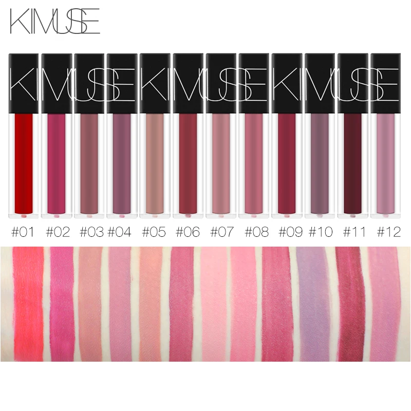 KIMUSE 12 видов цветов матовая губная помада водостойкая косметика легко носить