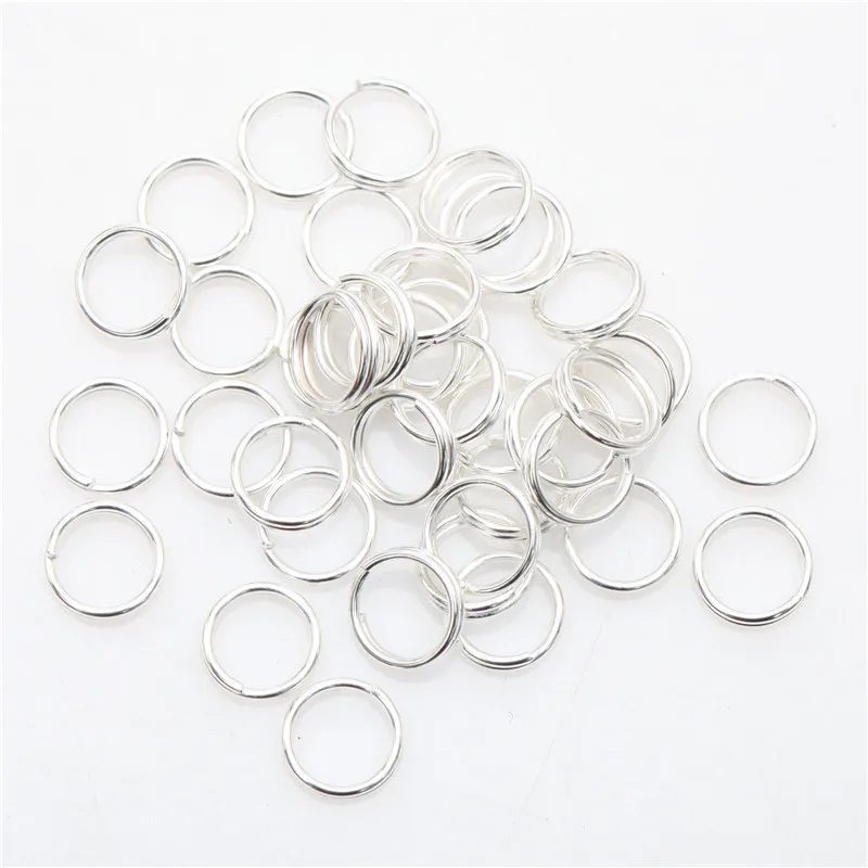 400 шт 8 размеров смешанные цвета металлические двухслойные разделенные кольца для изготовления ювелирных изделий браслет Diy Аксессуары