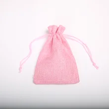 10*15 см имитация Хлопковая Сумка-мешок ювелирный свадебный подарок сумка для хранения льняной карман 100 шт