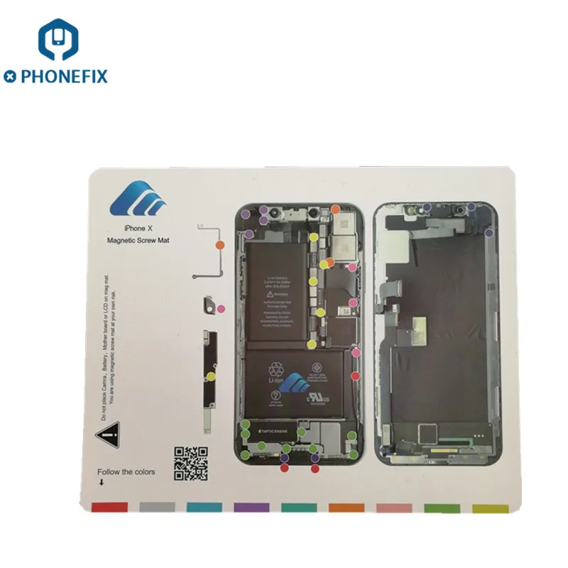 PHONEFIX 9 шт. профессиональные магнитного винт коврик техника Repair Pad Мобильный телефон работы ремонт коврик для iPhone X 8 8 P 7 7 P 6 6 S