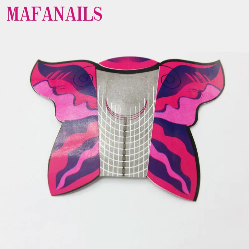 MAFANAILS 100 шт. в форме бабочки формы для ногтей DIY Гель лак наращивание стикер