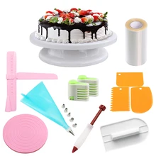 DIY торт обучения украшения комплект Пластик торт плиты торт стенд проигрывателя инструмент Кондитерские трубки помадка торт Кухня десерт тутс