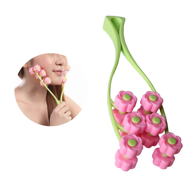 New Face Up Roller Massager Flower Relaxation Face Care Slimming Remove