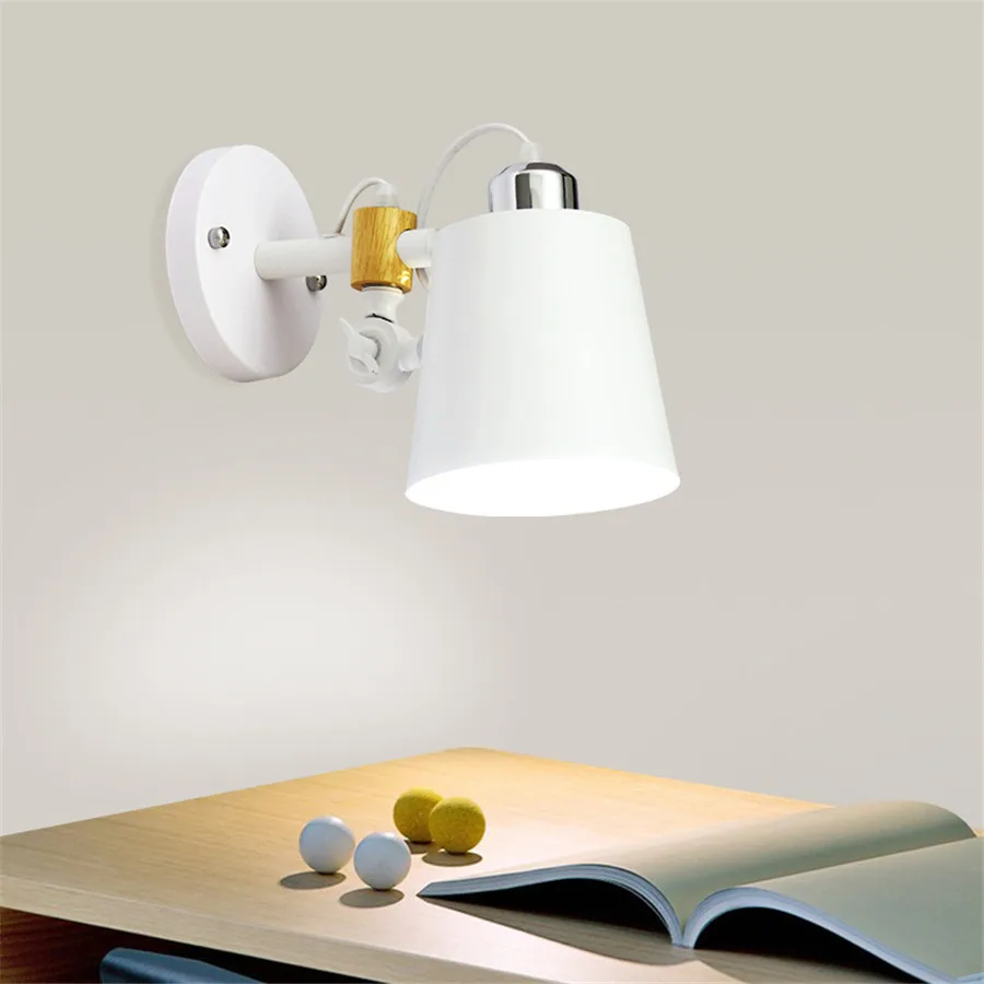 

Thrisdar Nordic Creative Iron LED Wall Lamp bedroom bedside Adjustable LED Wall Light Stair Aisle Porch Bar Cafe Wall Light
