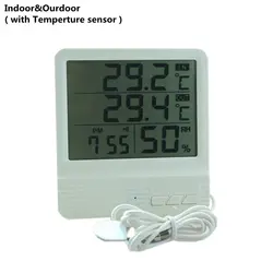 Новый комнатный/наружный измеритель температуры комнатный гигрометр Измеритель влажности Датчик будильник календарь с датчиком