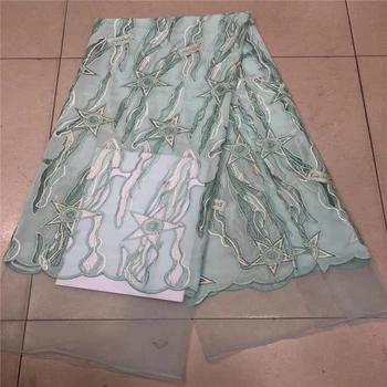 

VILLIEA African Lace Fabric 2018 High Quality Lace Bridal Lace Fabric With Sequijns embroidery Tulle Mesh Lace Fabric Nigerian