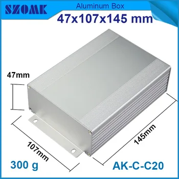 

1 piece silvery aluminium extrusion profiles for electronic used for pcb broad junction housing 47*107*145mm