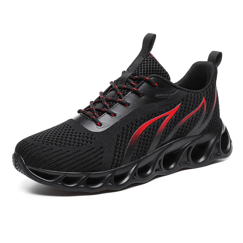 

Non-Leather Casual Shoes Men Male Mesh Lightweight Breathable Lac-up Sneakers Comfortable Cushion Air Pwg95