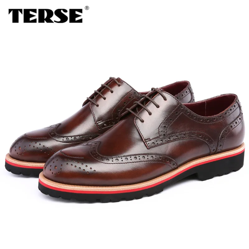 2017 Schuhe Lederhandmade Designer Terse Herren Neue 1cFJTlK