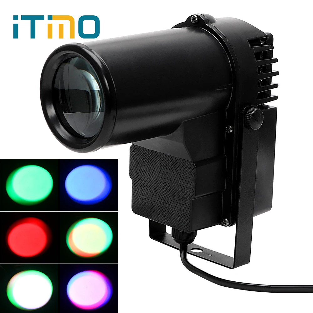 

ITimo DMX Spotlight Projector Lamp RGBW 10W Bar DISCO KTV DJ Stage Lighting Effect Pinspot Light Beam AC90-240V LED Stage Light