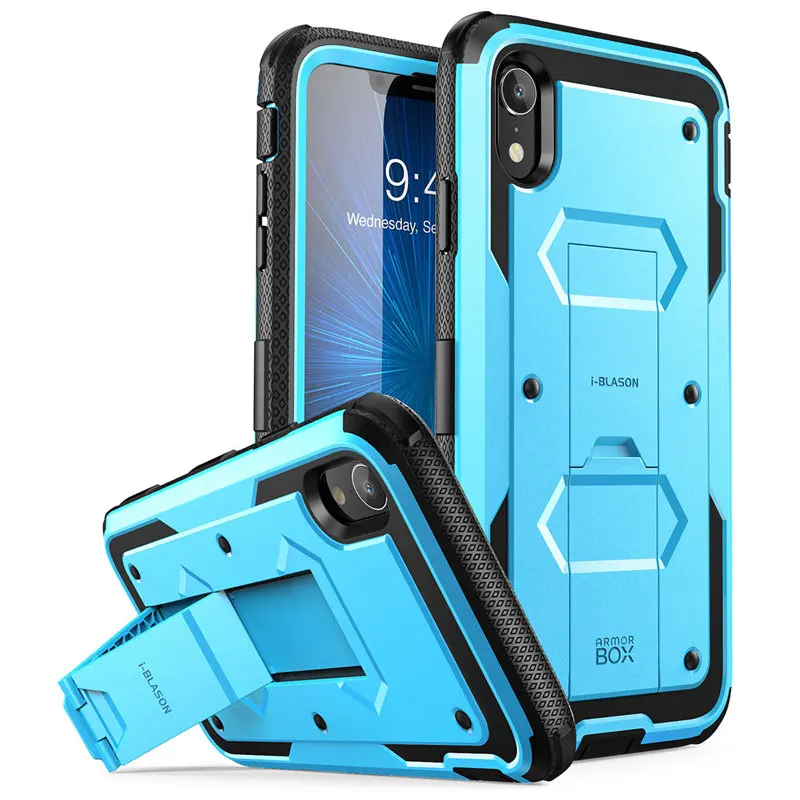 For iphone XR Case 6.1&quot i-Blason Armorbox Full Body Heavy Duty Shock Reduction with Built in Screen Protector &amp Kickstand | Мобильные