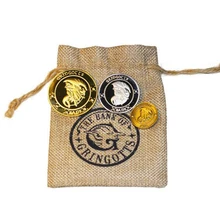 

Potter Gringotts Galleons Sickels Knut Cosplay Coin & Magic Bag Toy Cartoon Harri Potter Magic World Juguetes Kids Gift