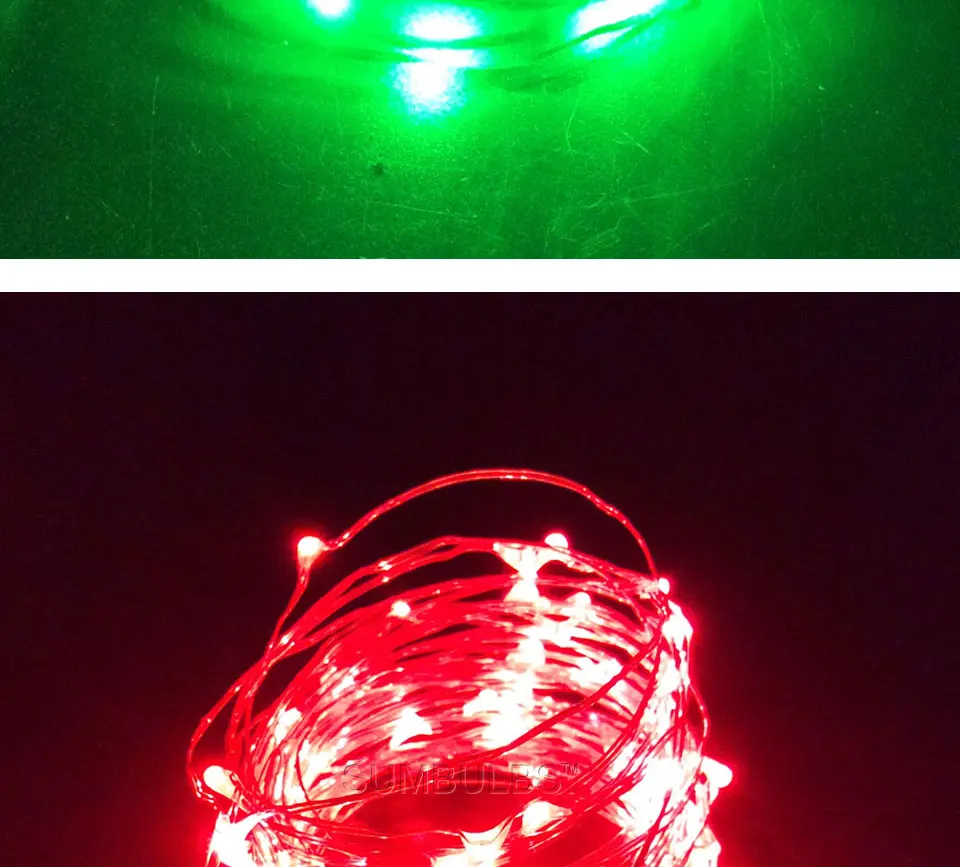 button battery powered cooper wire led string light strip decoration christmas wedding party (7)