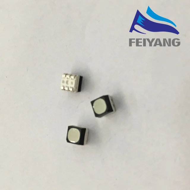 100pcs smd 3535 led rgb PLCC6 3 IN 1 SMD LED Full Color LED 3535 RGB 3 ...