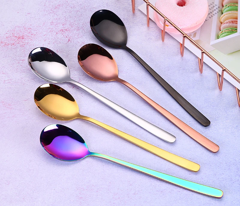 5 Color Soup Spoon for Ice Cream Dinner Spoons 13
