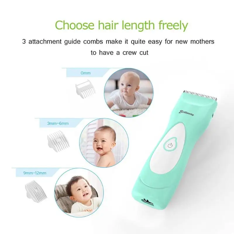 Electric Baby Hair Clipper Kids USB Chargeable Waterproof Hair Trimmer Kits