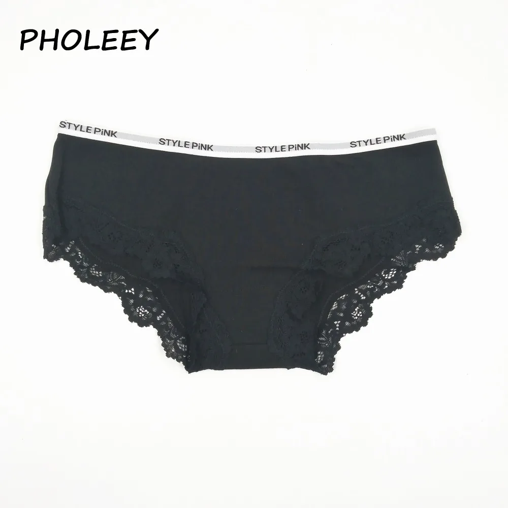

Sexy Cotton Women Underwear style lace Panties Women's Panties Briefs Mid rise Brand Cute Letter Women Underwear P17032
