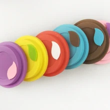 300 шт./лот листья стиль силиконовая крышка для чашек лист уплотнитель для пыли чашка кружка для стекла керамическая пластиковая кружка 7 цветов