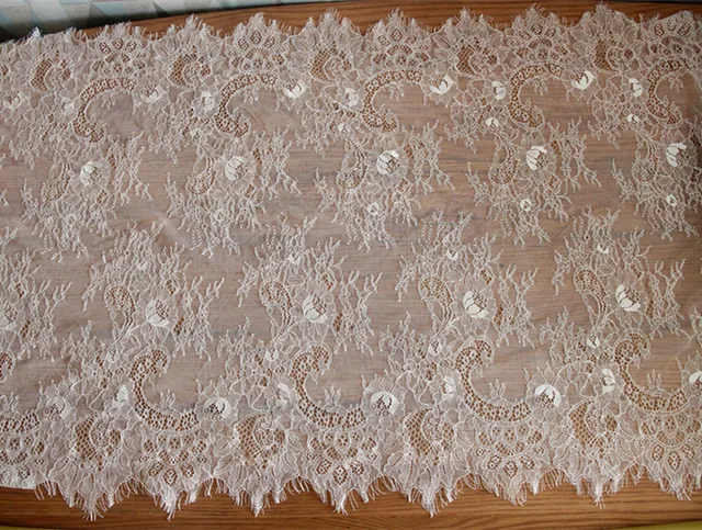3Meter Handmade DIY clothing lace accessories French eyelash embroidery lace width 65cm 4