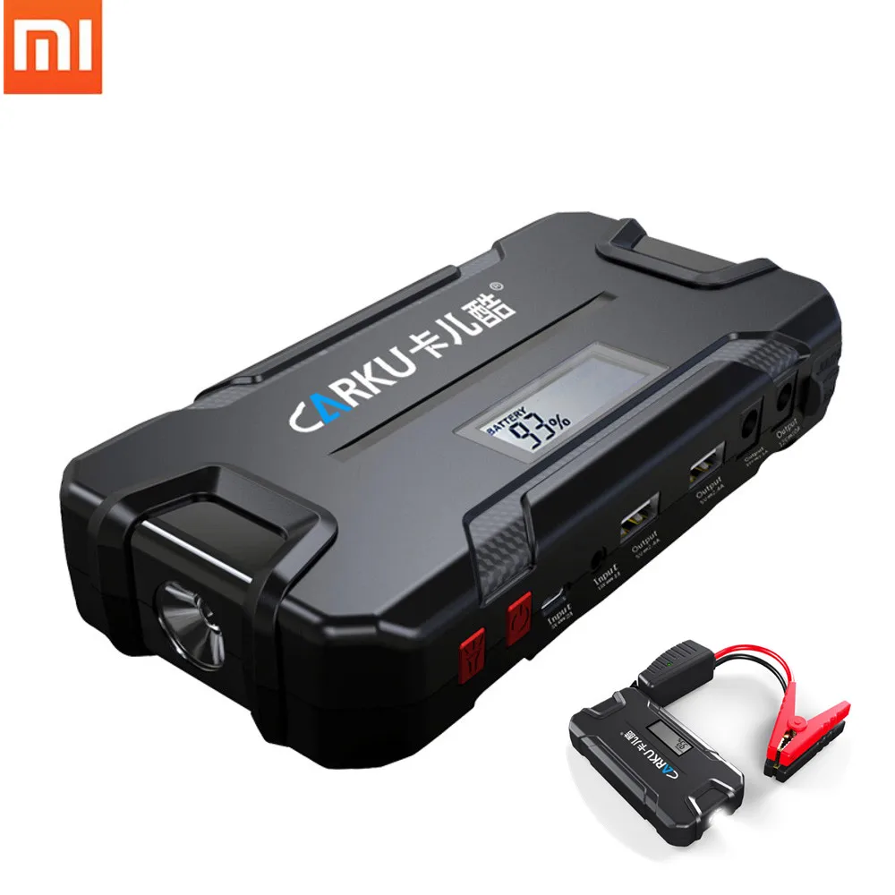 

XIAOMI CARKU 12V 12000mAh Car Jump Starter Emergency Battery Booster LED Flashlight QC3.0 Dual USB Battery Charger Power Bank