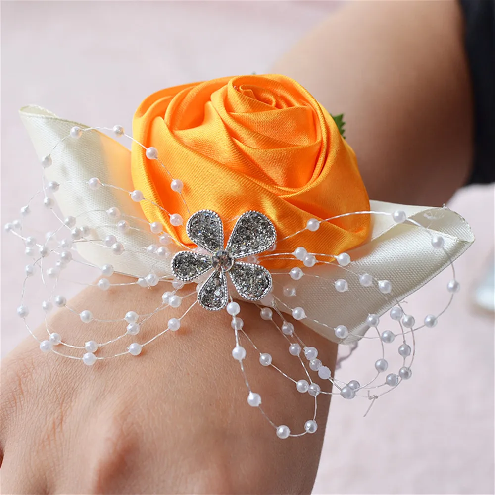 Свадебный Выпускной цветок-бутоньерка брошь жениха подружки невесты жениха на запястье цветы ручной корсаж