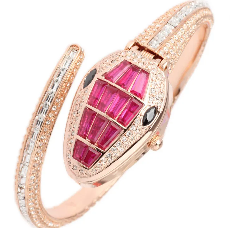 Goede Cool Snake Horloges Originele MELISSA Hoge Kwaliteit Rhinestone Vrouwen Party Dress Horloge Quartz Relogios 3ATM Montre Femme F8068