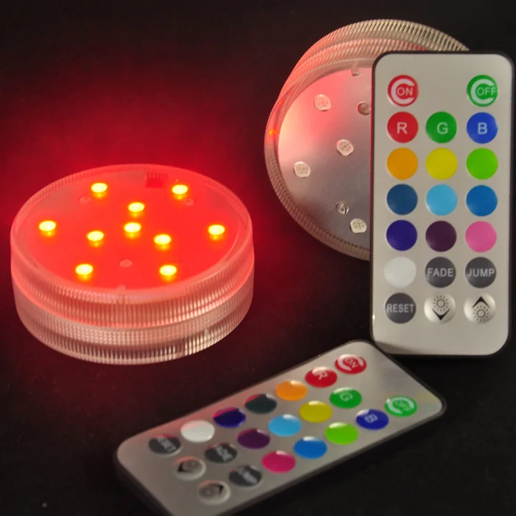 

27pcs RGB control LED Waterproof Accent Light w/20-key IR Remote for Wedding decor Event party decorations Festival Centerpiece