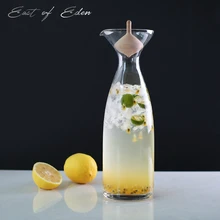 Восточная часть Eden японский стиль гироскопа крышка большой емкости прозрачного стекла кувшин для сока бутылка холодной воды кувшин чайник Прямая