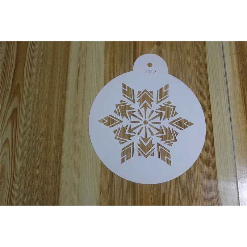 

1Pcs Hexagonal Snowflakes Coffee Cake DIY Decorating Stencil Fondant Pattern Printing Spray Template Spray Embossing Mold K037C