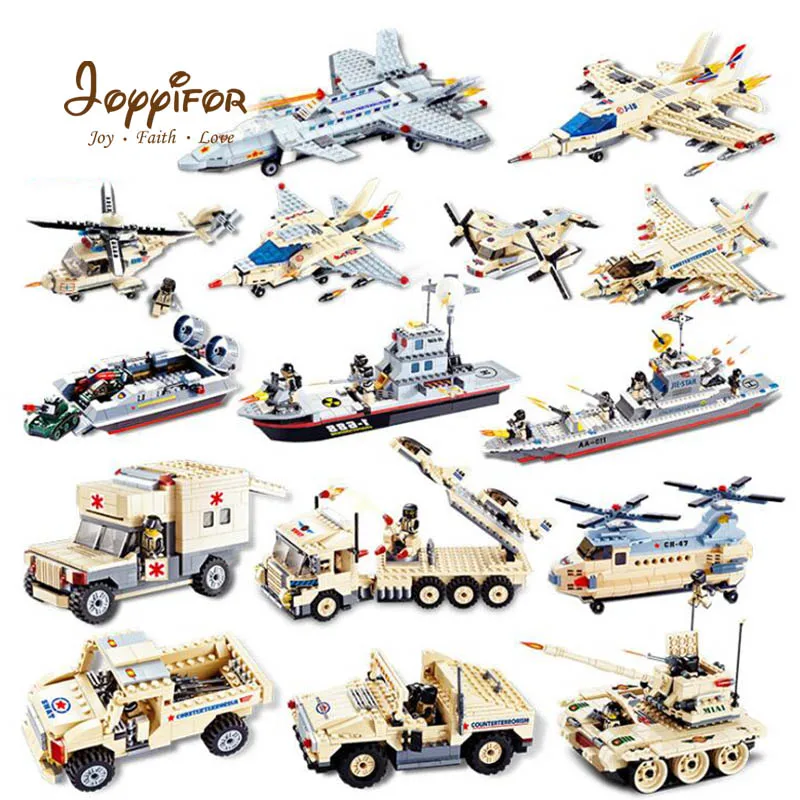 

Joyyifor DIY Sea Cruiser LegoINGlys Building Blocks Car Helicopter Fighter Hummer Truck Tank Kids Children Educational Model Toy