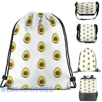 

Funny graphic print shoulder Bags women Avocado Single shoulder backpack travel for men Gym Bag