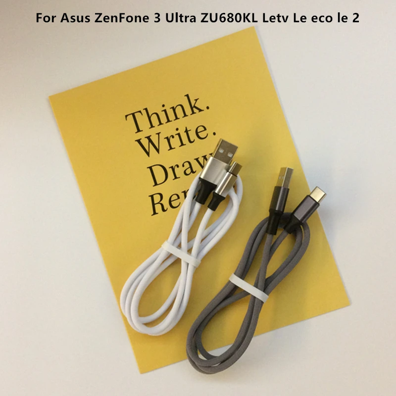 1 м 2 тканевый USB кабель для Asus ZenFone 3 Ultra ZU680KL Letv Le eco le передачи данных и быстрой