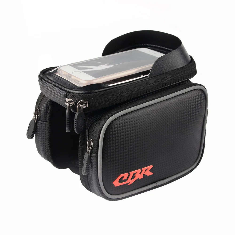 Best Bicycle Frame Tube Bag Waterproof Big Capacity Double Sides Touch Screen Phone Bag 6.2 inch for iPhone 6 iphone 6plus Bike Bags
