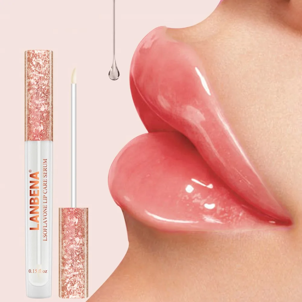 

LANBENA Lip Plumper Liquid Collagen Lip Care Serum Moisture Essence Anti Ageing Wrinkle Lips Gloss Gel Enhancer #280369