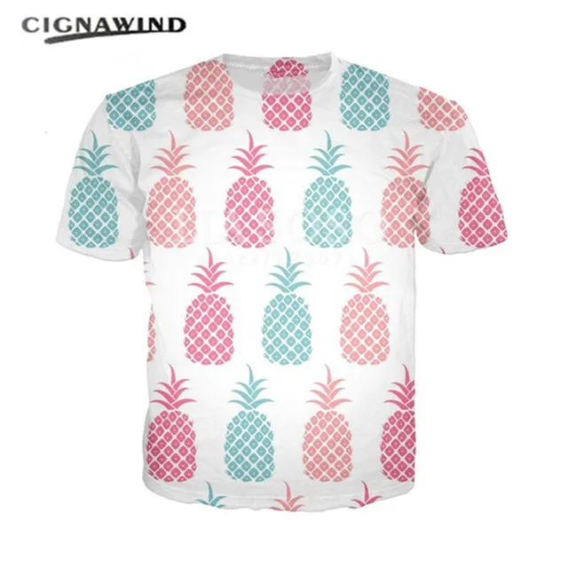 New funny fruit pineapple t shirt men women 3D printed tshirts unisex casual streetwear hip hop style t-shirt fashion shirt tops 2