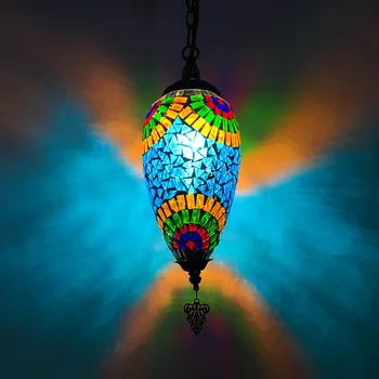 

Bohemian Chandelier Southeast Asia Cafe Restaurant Hotel Club Decoration Handmade Glass Turkish Chandelier M1962
