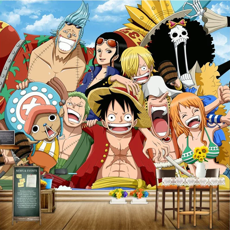 Anime Japonés de una Pieza de Pared Mural del Papel Pintado 3D Foto