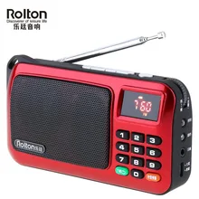 Цифровой портативный мини fm-радио Rolton, dab радио, портативный am FM radyo музыкальный плеер, динамик TF USB с фонариком, проверка денег