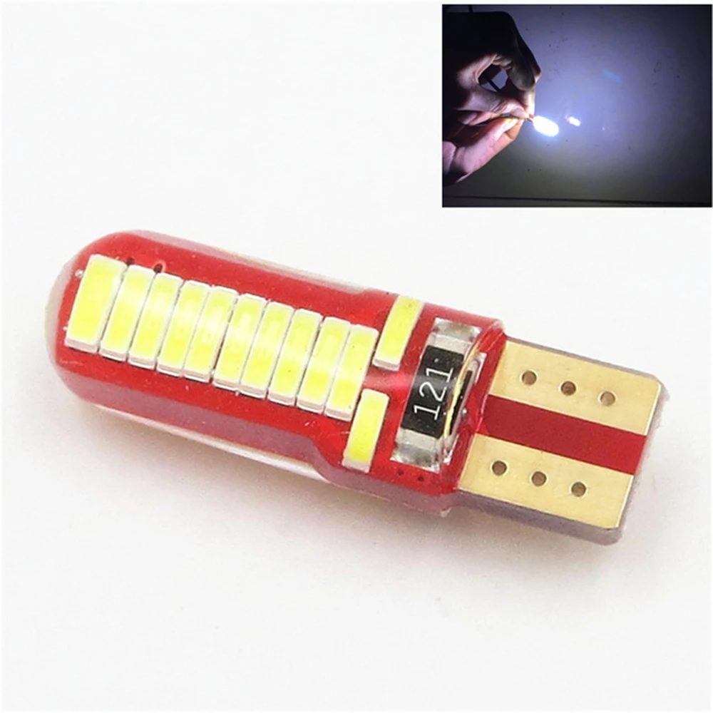 

2 Pcs LED 6500K White Wedge Light Diode Car lamp Light Emitting Diodes Independent Waterproof Small Light Bulbs Auto Lamp