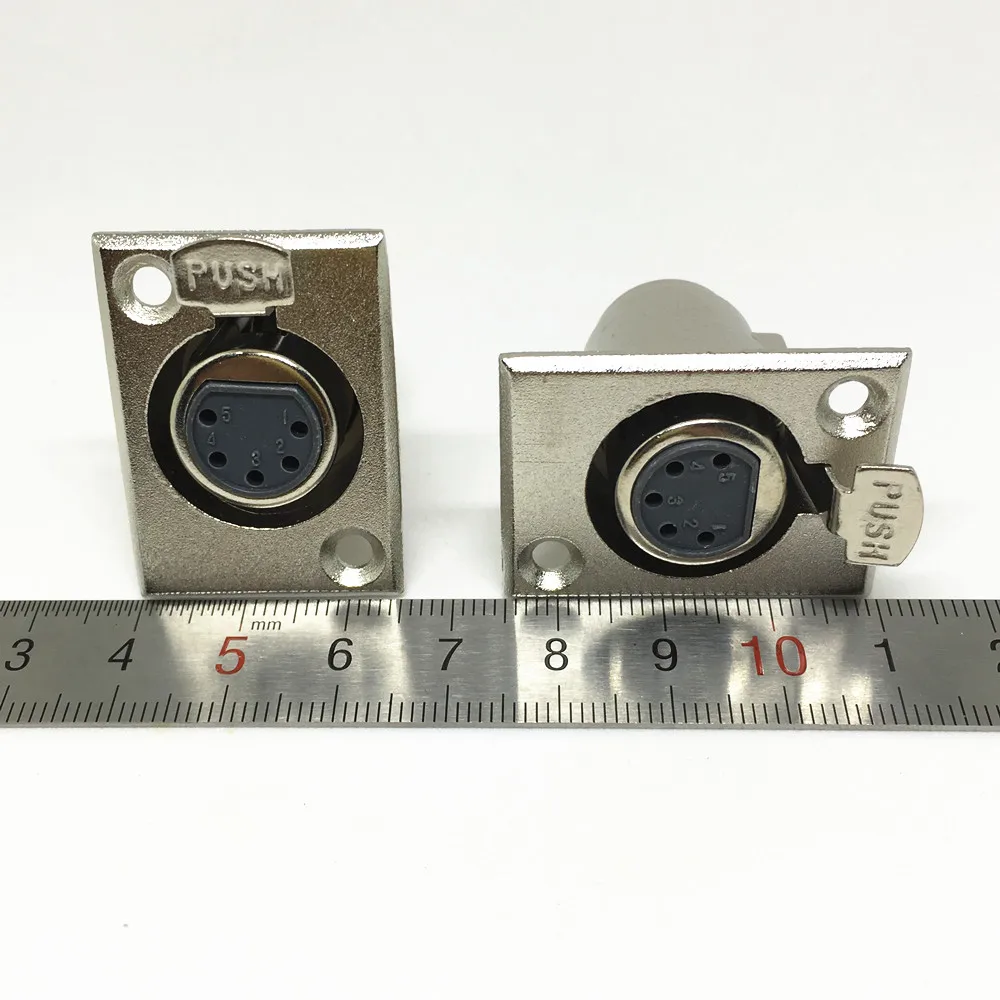 8 шт. металлический XLR 3 4 5 Pin гнездовой разъем для крепления на панель проводной