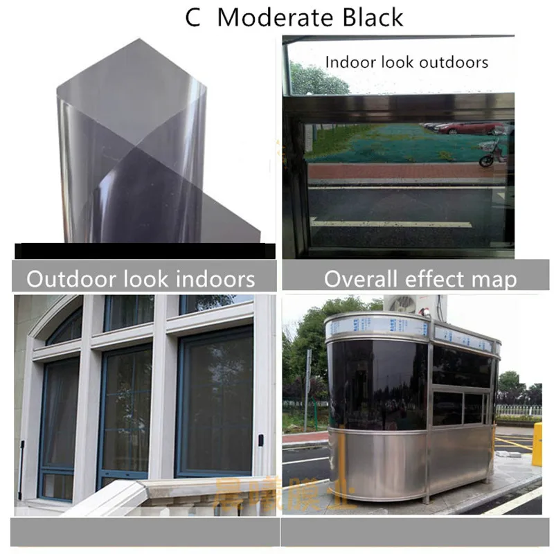 Темный черный умеренный черный светильник, черный балкон, спальня, кухня, раздвижные двери, для дома, окна, пленка, изоляция, Солнцезащитная Тонирующая пленка