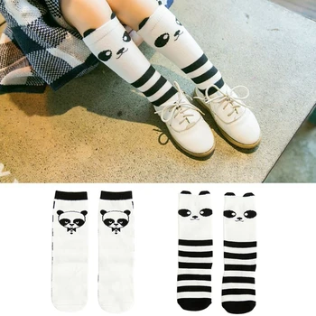 

Cute Panda Pattern Winter Autumn Calf Length Tube Crew Socks For Child Toddler