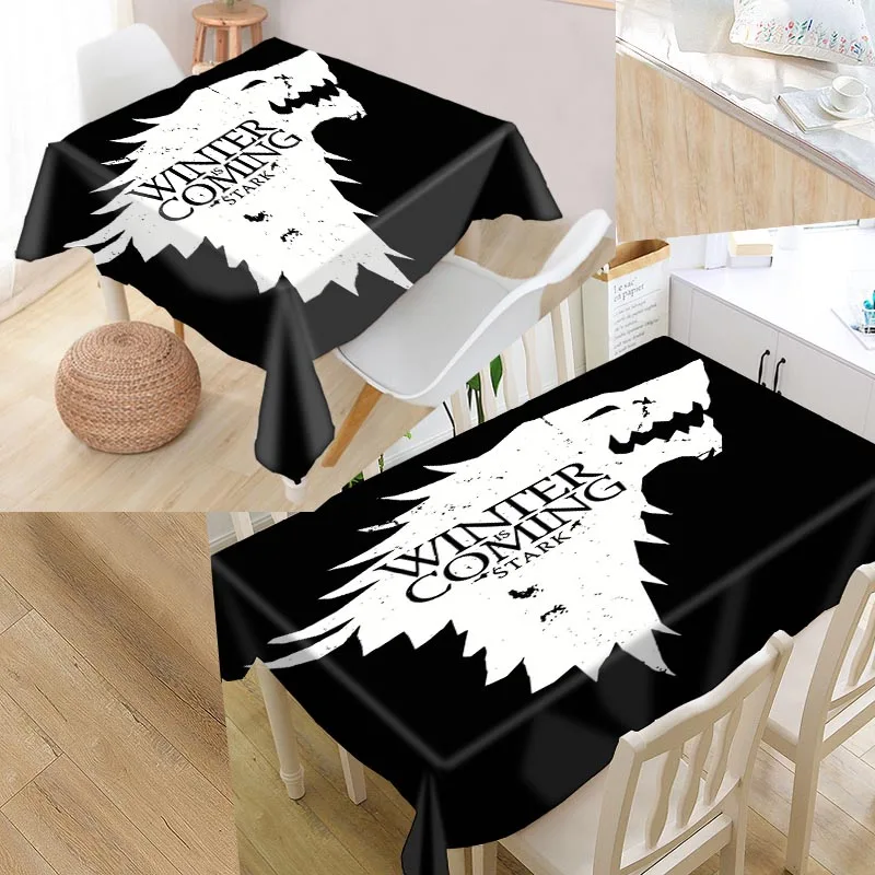 

Game of Thrones Custom Table Cloth Oxford Print Rectangular Waterproof Oilproof Table Cover Square Wedding Tablecloth