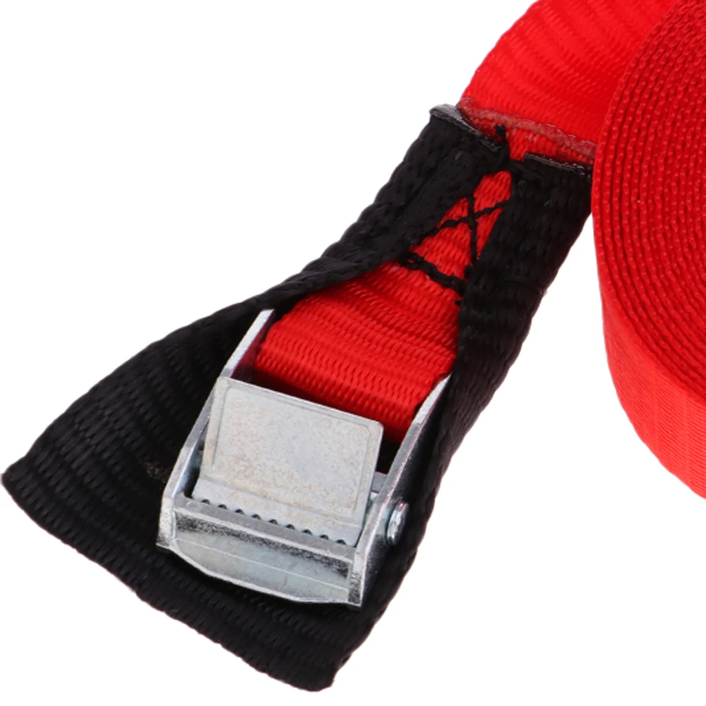 1 inch Wide 5 Meters / 3 Meters Kayak Tie Down Strap Pack Lash Belt Metal Buckle Fabric Protector Luggage Cargo Lash Belt