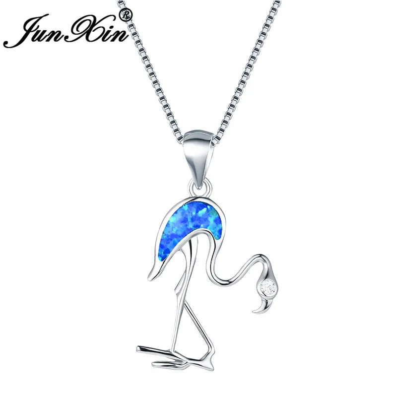 Boho женское ожерелье из страуса модное серебряное колье из стерлингового серебра 925 пробы ожерелье с цепочкой белое синее пожарное ожерелье с опалом для женщин - Окраска металла: 03