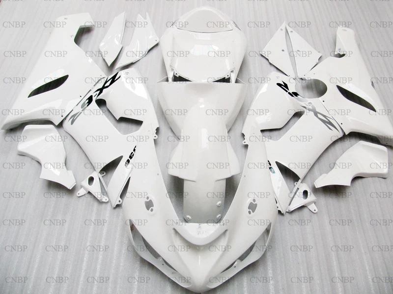 

ZX6r 636 2005 - 2006 Full Body Kits for Kawasaki ZX6r 05 Full Body Kits ZX6r 636 2005 White Fairing Kits